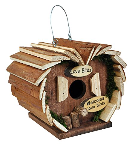 BELLISSIMO uccello in metallo casella Uccello Casa Nidificazione Box Giardino Uccello Box con scacciaspiriti 